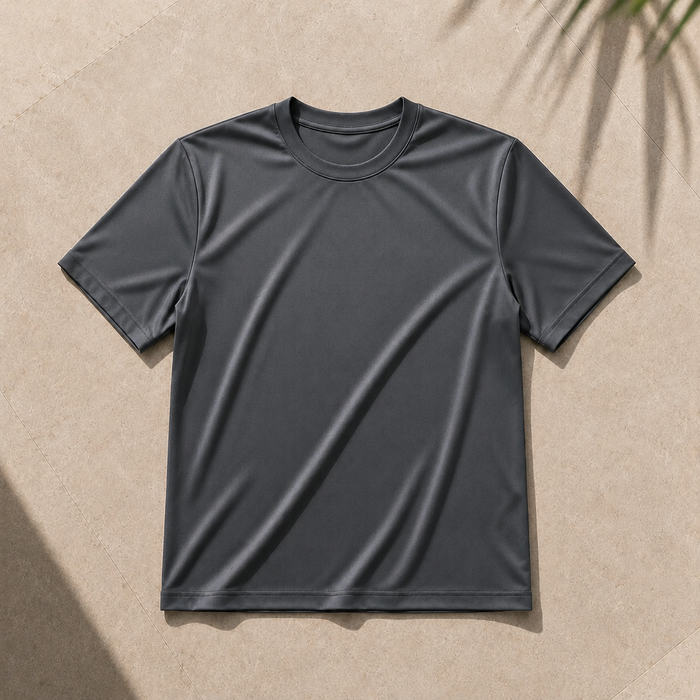 Gray shiny T-shirt