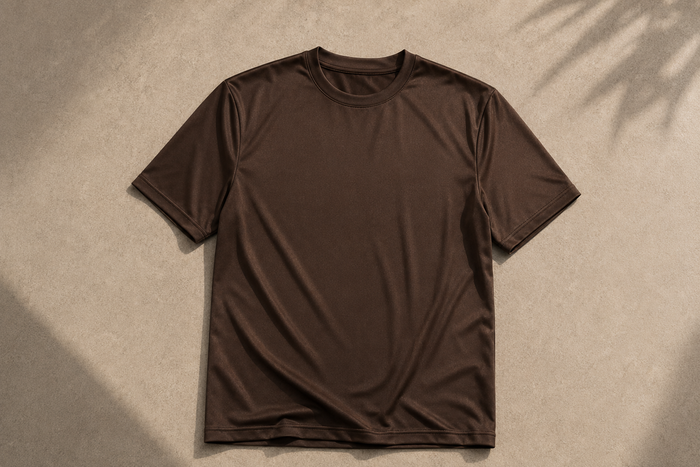 Brown shiny T-shirt