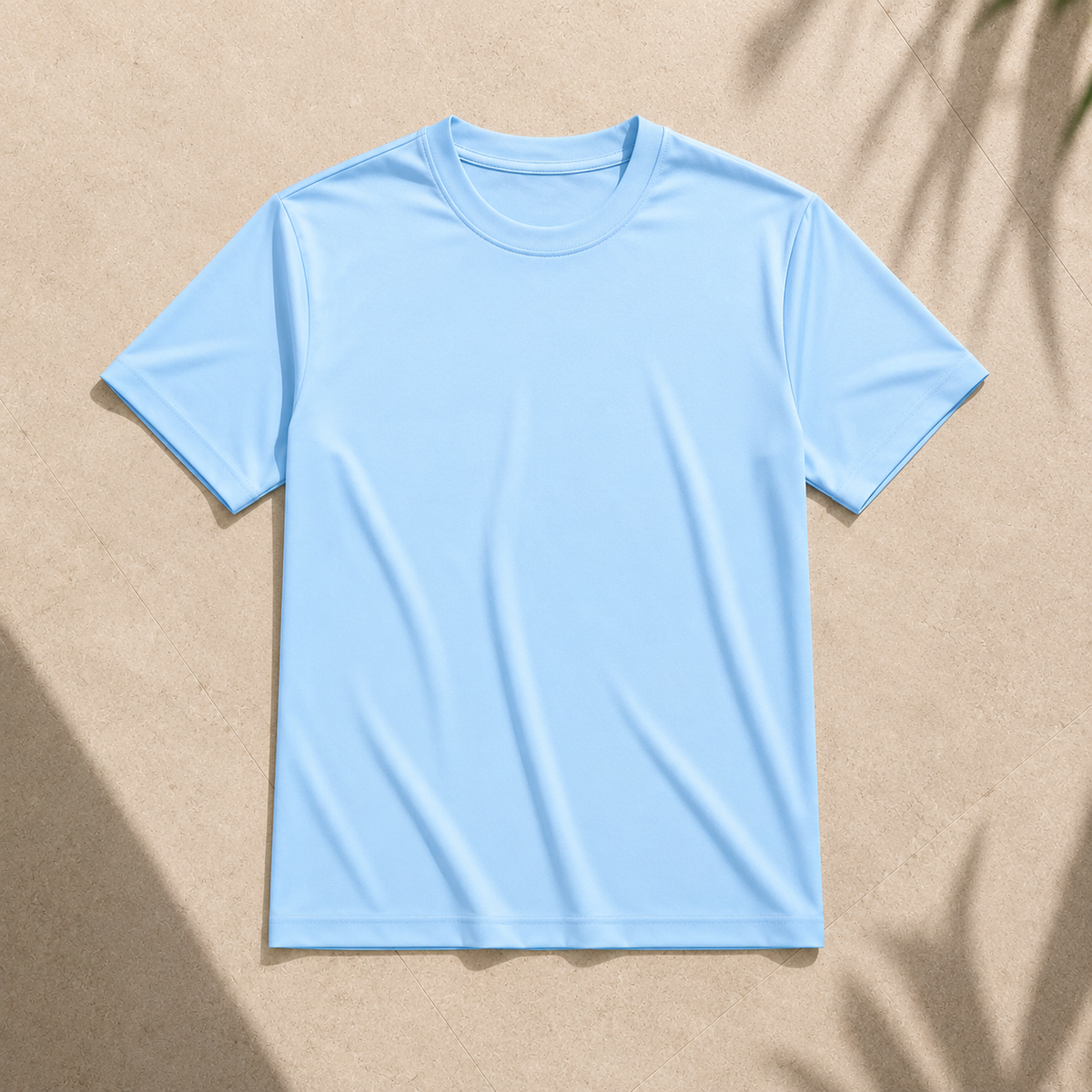 Light blue shiny T-shirt